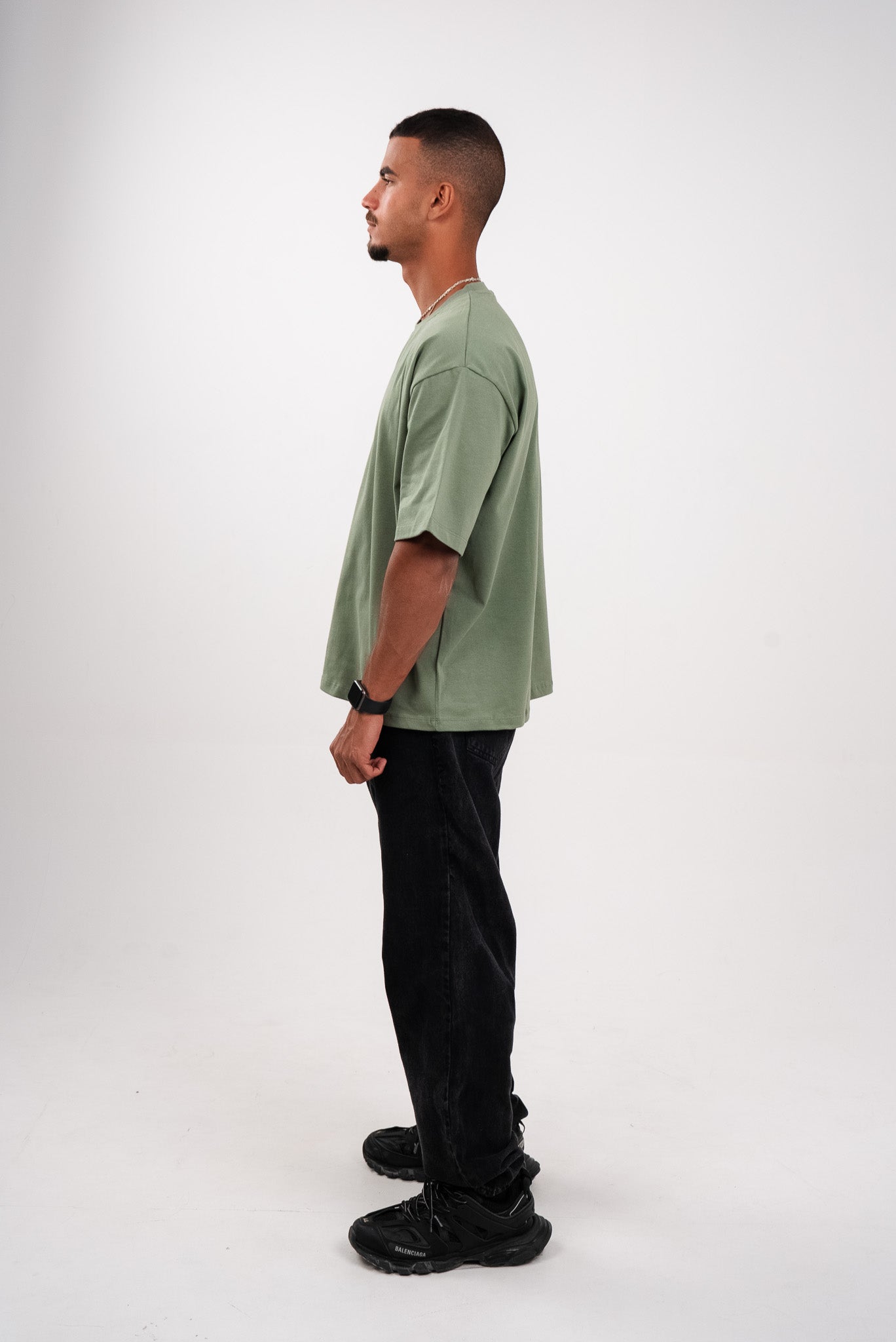 Olive Green Boxy T-Shirt