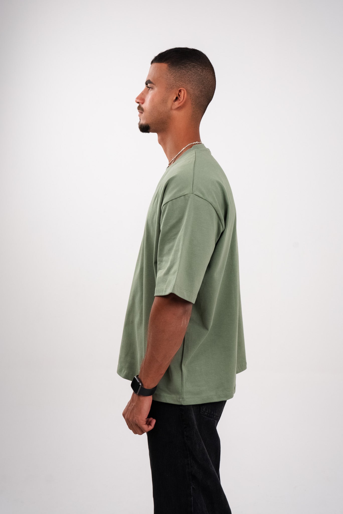 Olive Green Boxy T-Shirt