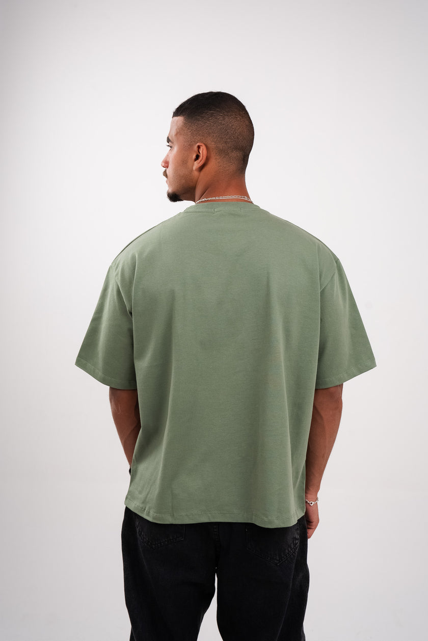 Olive Green Boxy T-Shirt