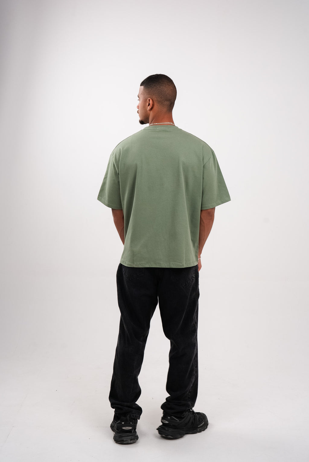 Olive Green Boxy T-Shirt