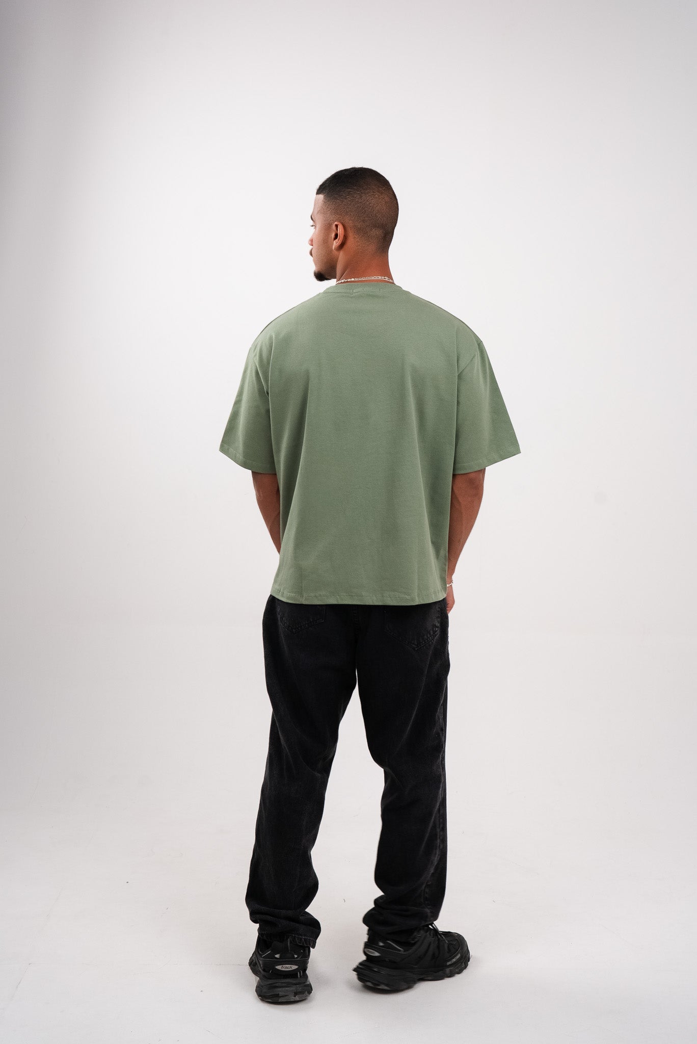 Olive Green Boxy T-Shirt