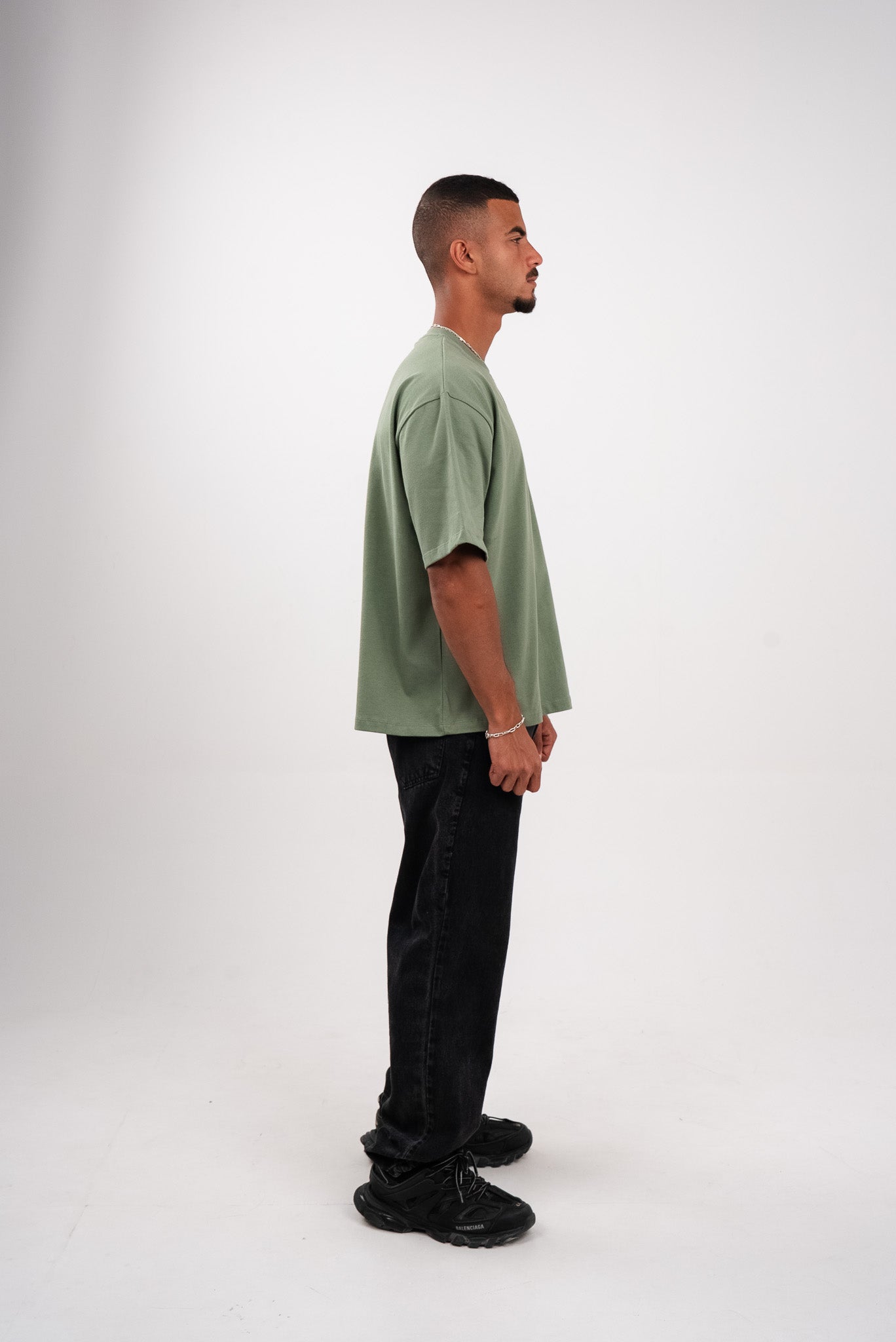 Olive Green Boxy T-Shirt