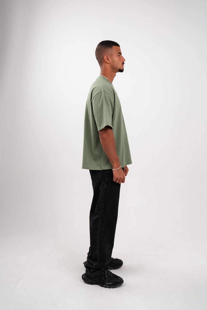Olive Green Boxy T-Shirt