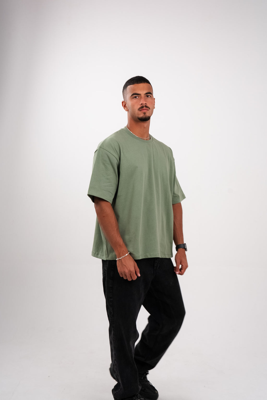 Olive Green Boxy T-Shirt