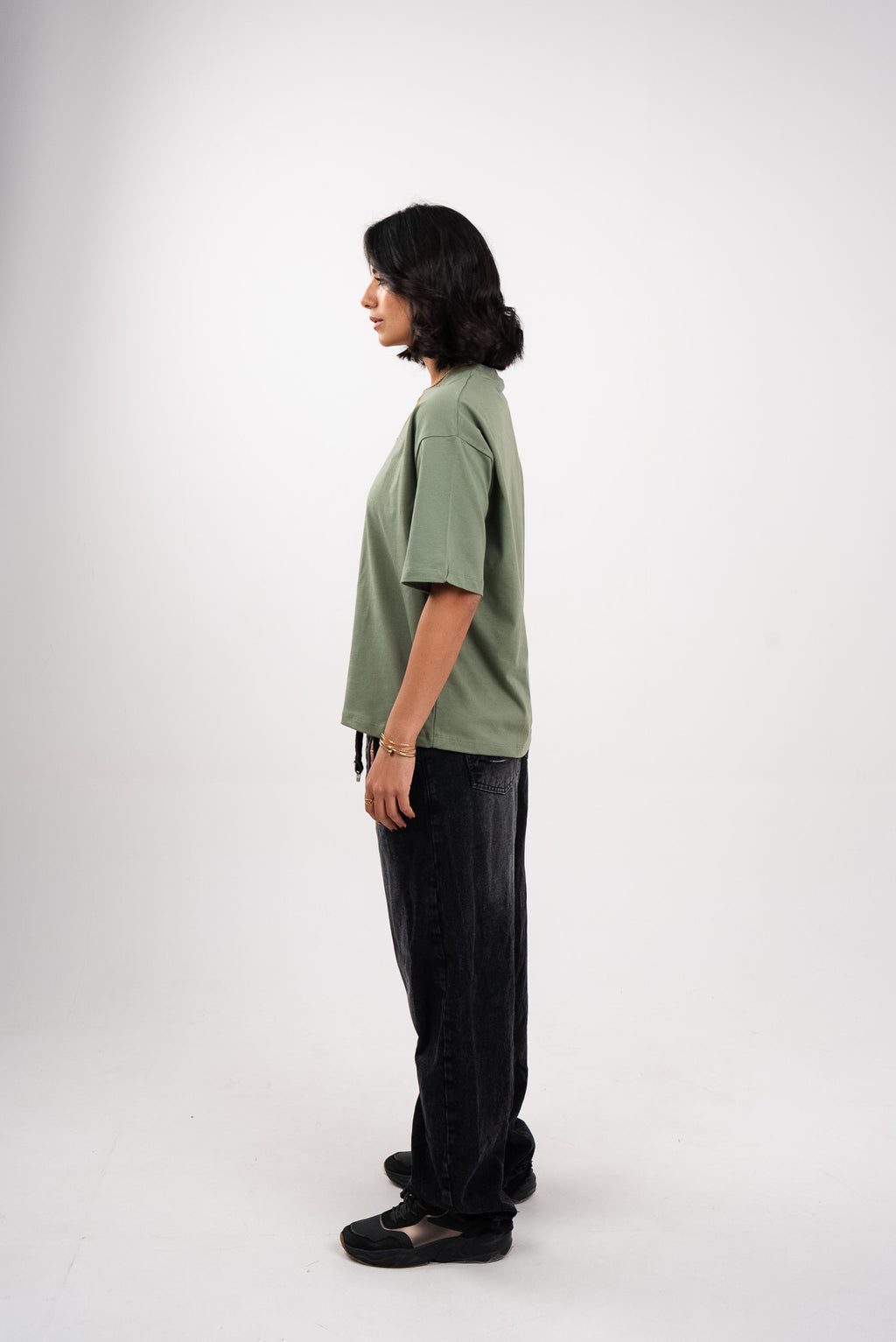 Olive Green Boxy T-Shirt