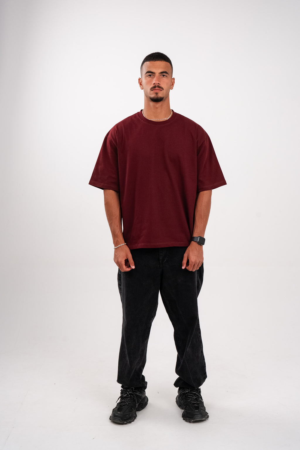 Deep Burgundy Boxy T-Shirt