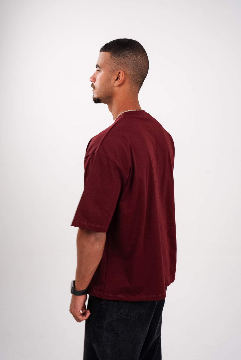 Deep Burgundy Boxy T-Shirt