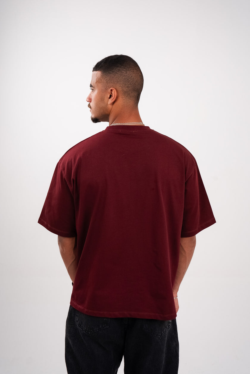 Deep Burgundy Boxy T-Shirt