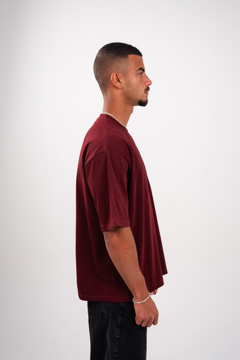 Deep Burgundy Boxy T-Shirt