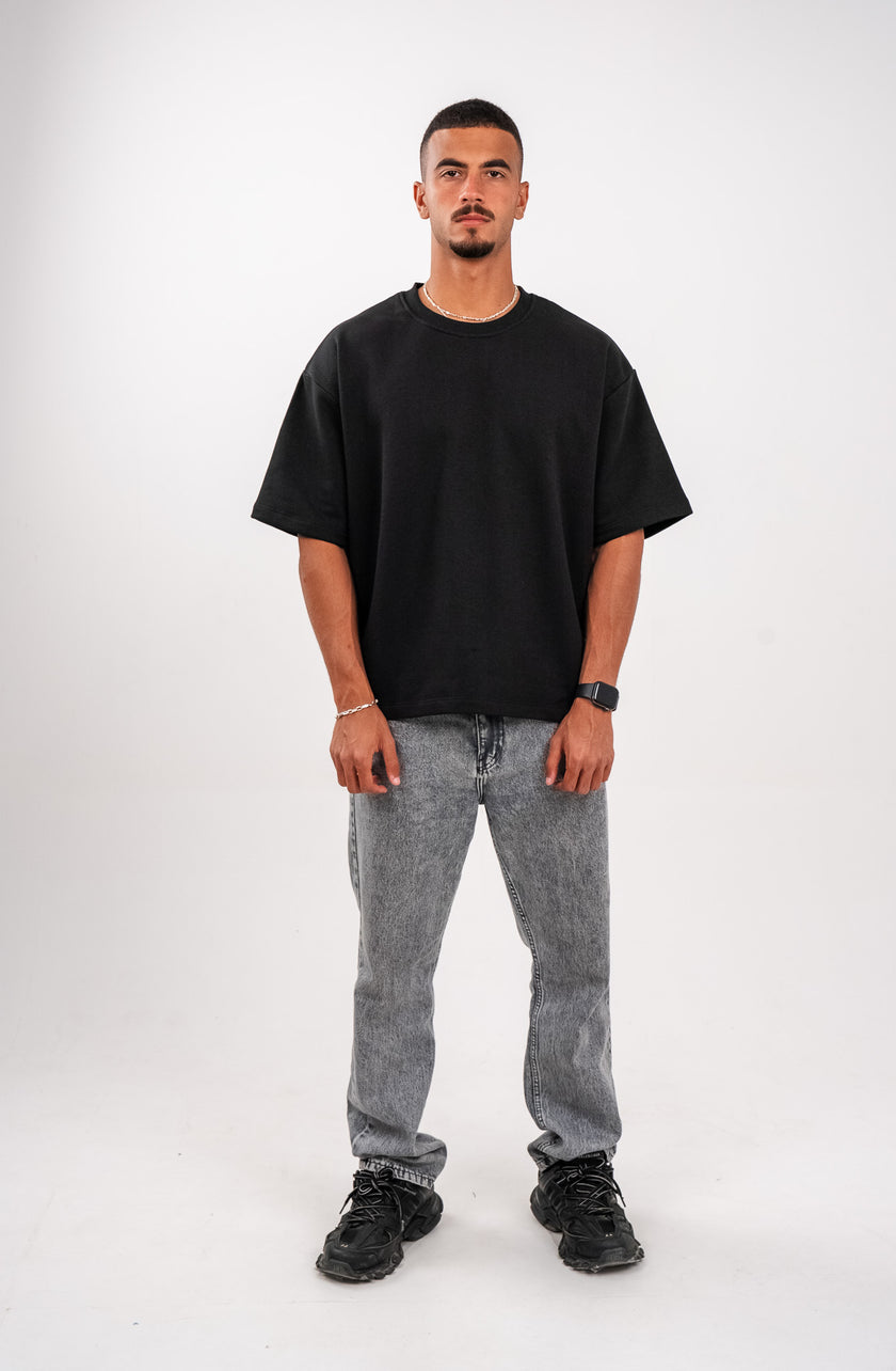 Charcoal Black Boxy T-Shirt