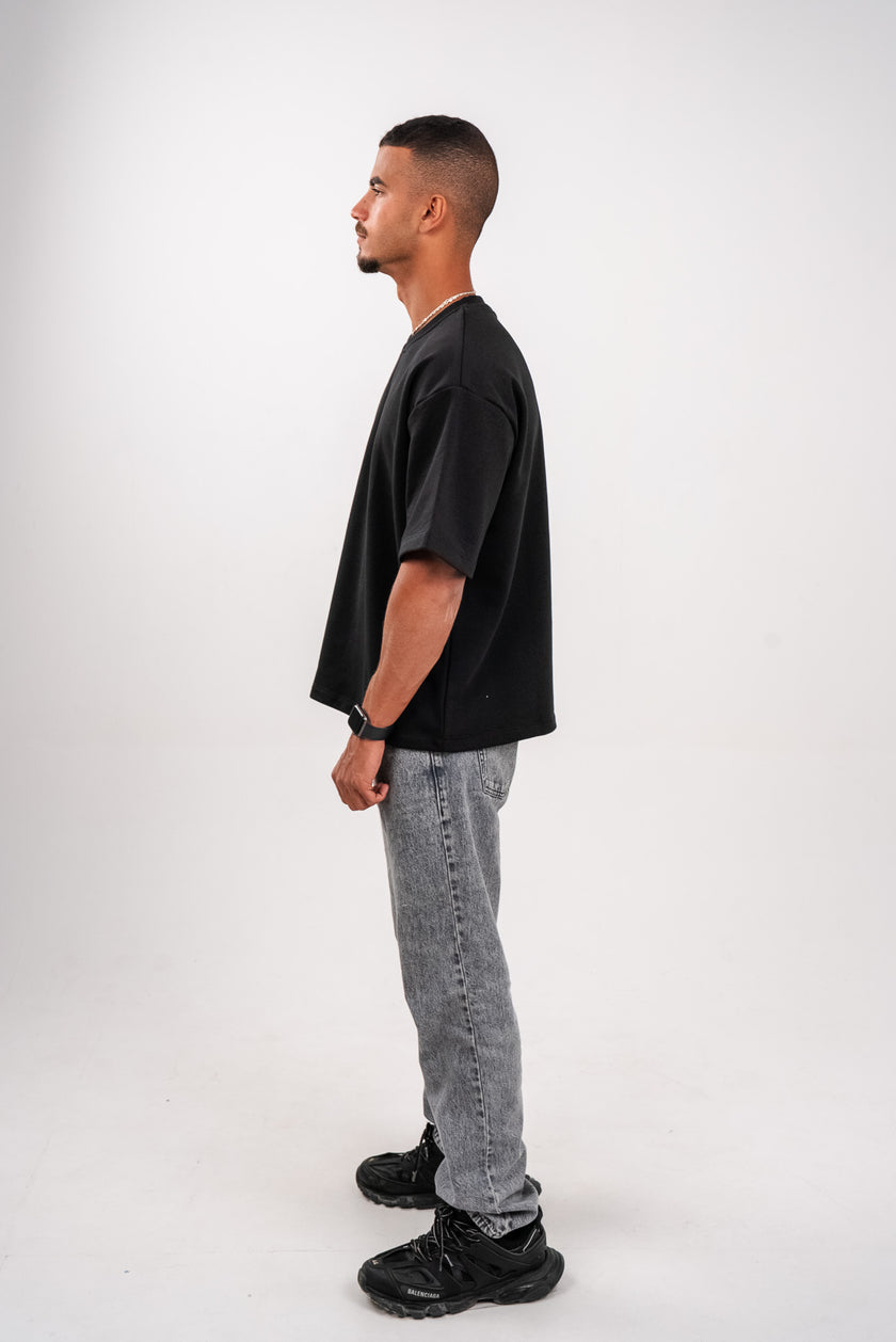 Charcoal Black Boxy T-Shirt