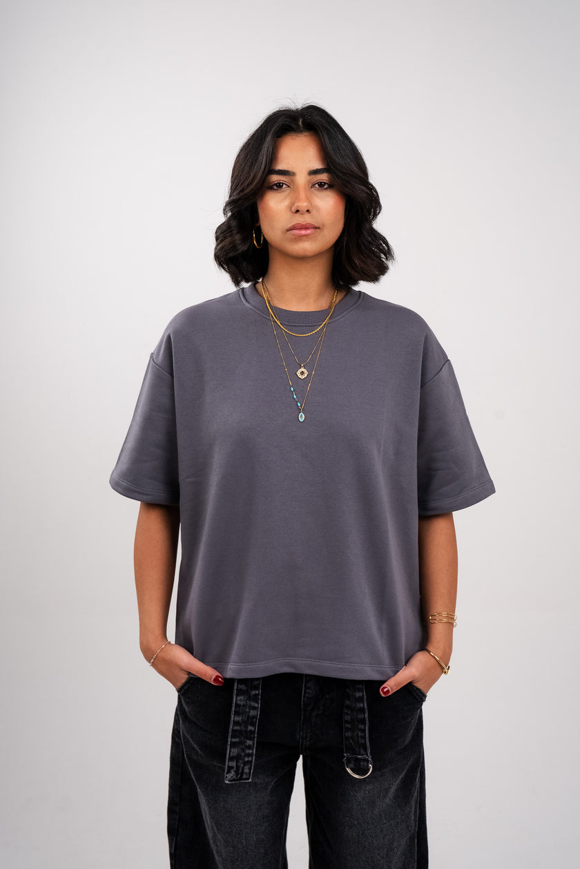 Iron Grey Boxy T-Shirt