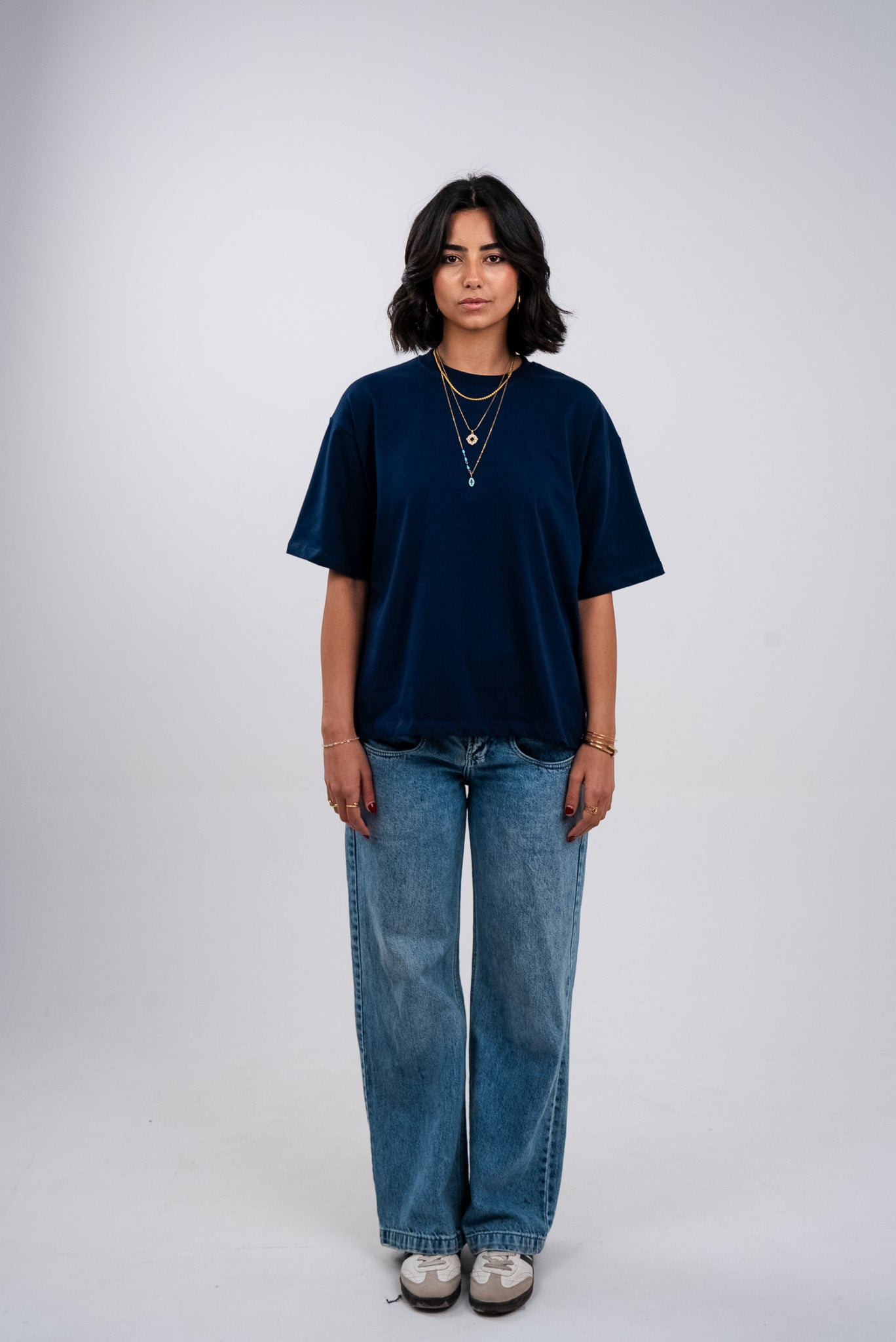 Navy Blue Boxy T-Shirt