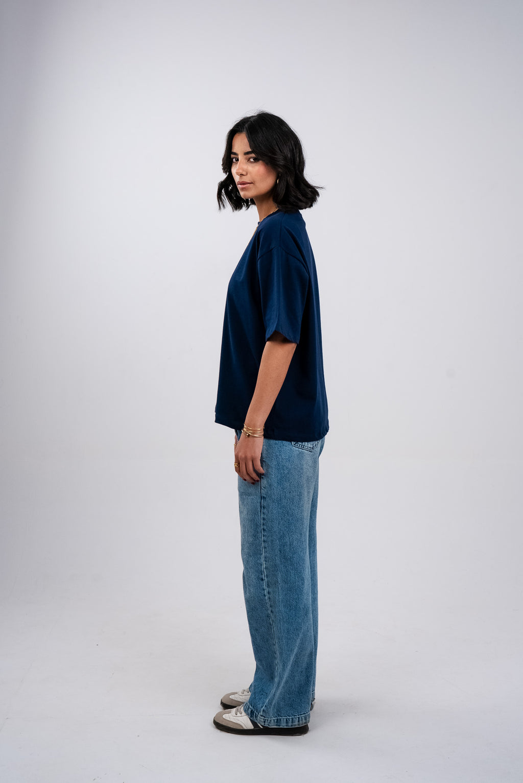 Navy Blue Boxy T-Shirt