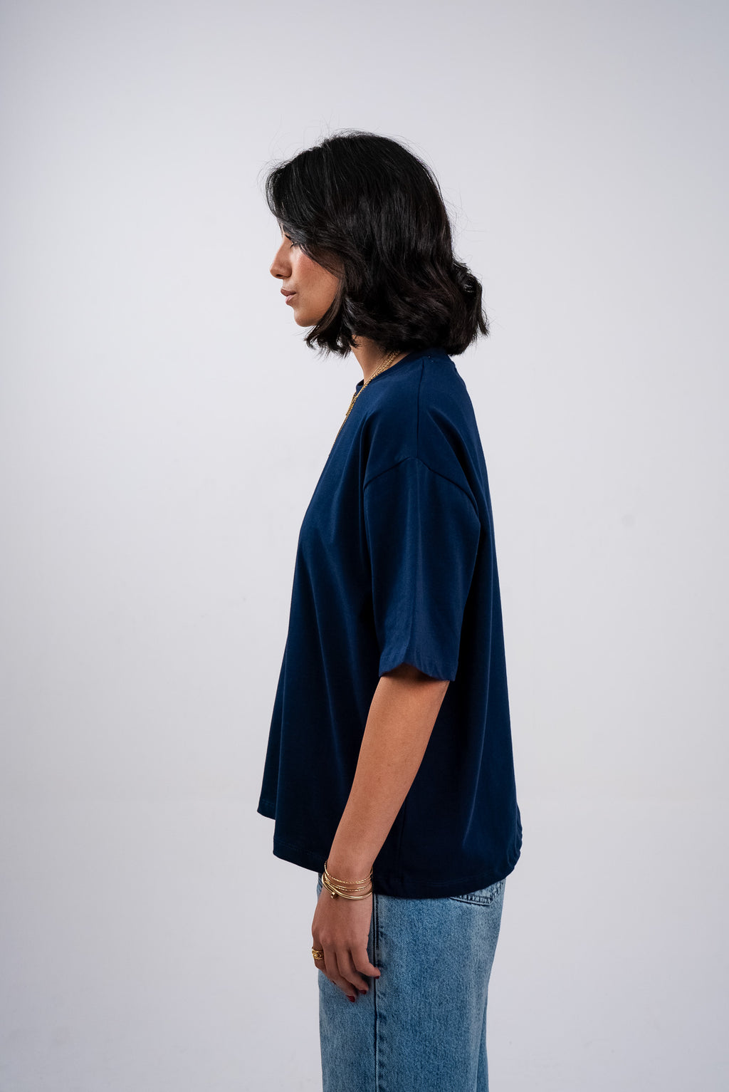 Navy Blue Boxy T-Shirt