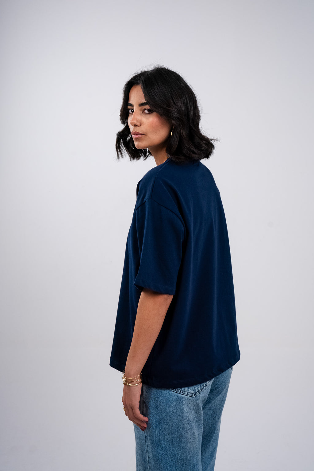 Navy Blue Boxy T-Shirt
