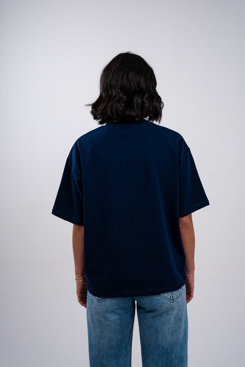 Navy Blue Boxy T-Shirt