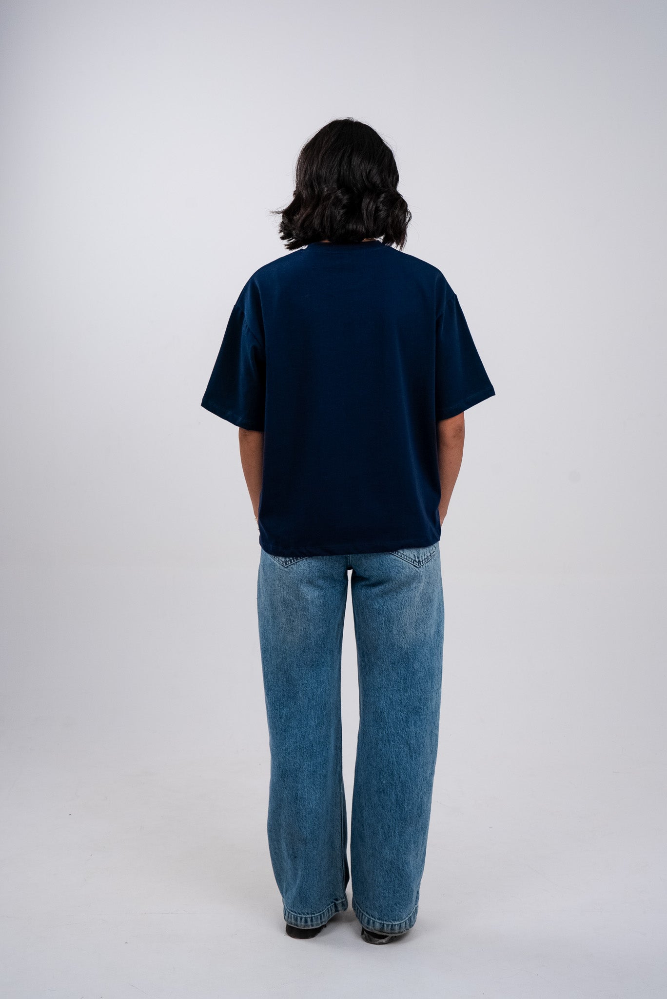 Navy Blue Boxy T-Shirt