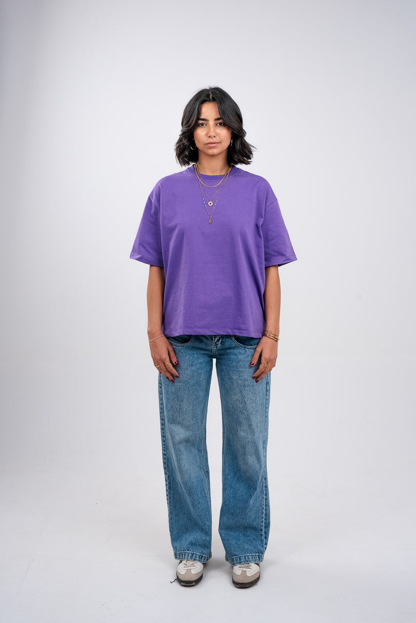 Amethyst Purple Boxy T-Shirt