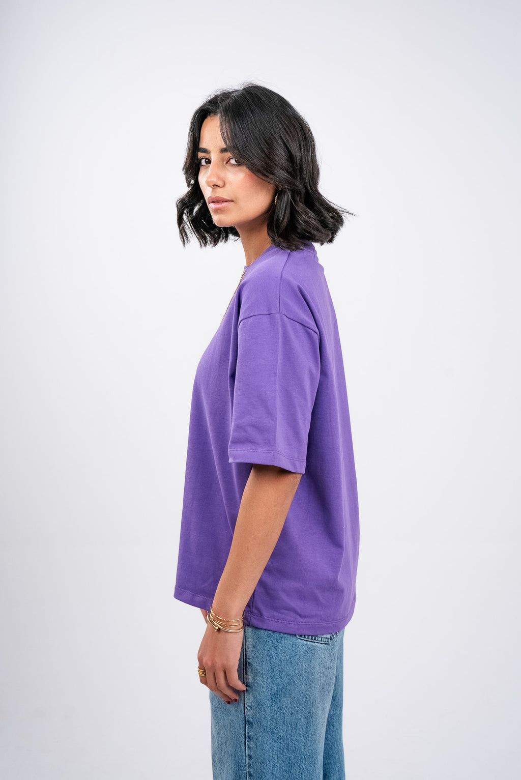 Amethyst Purple Boxy T-Shirt