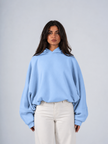 Arctic Blue Flowy Hoodie