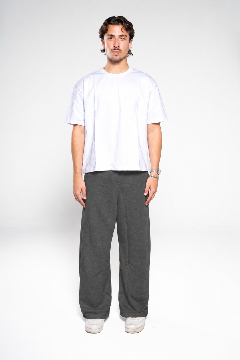 Iron Grey Wide-Leg SweatPants