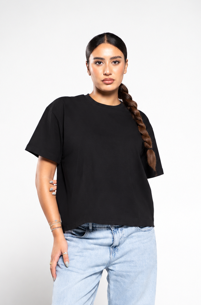 Ink Black Boxy T-Shirt