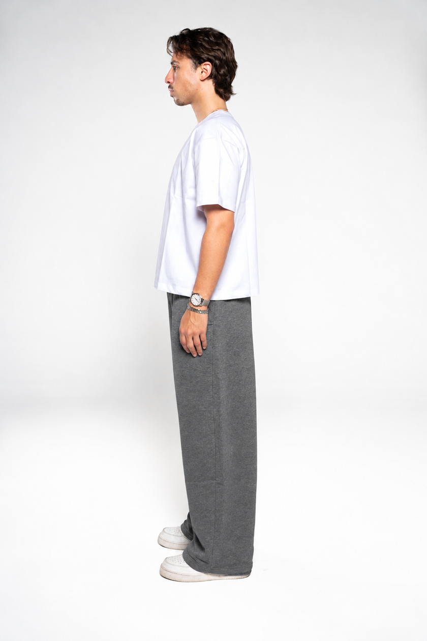 Iron Grey Wide-Leg SweatPants