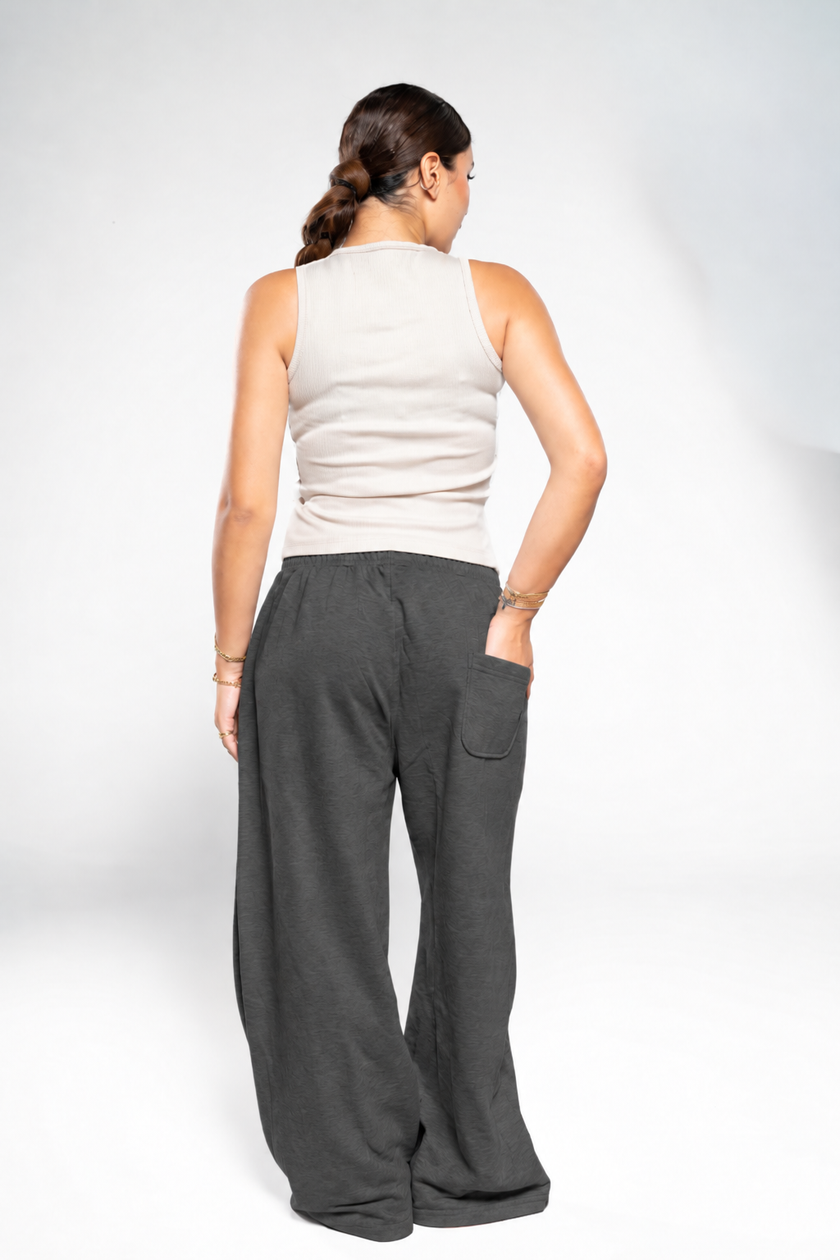 Iron Grey Wide-Leg SweatPants
