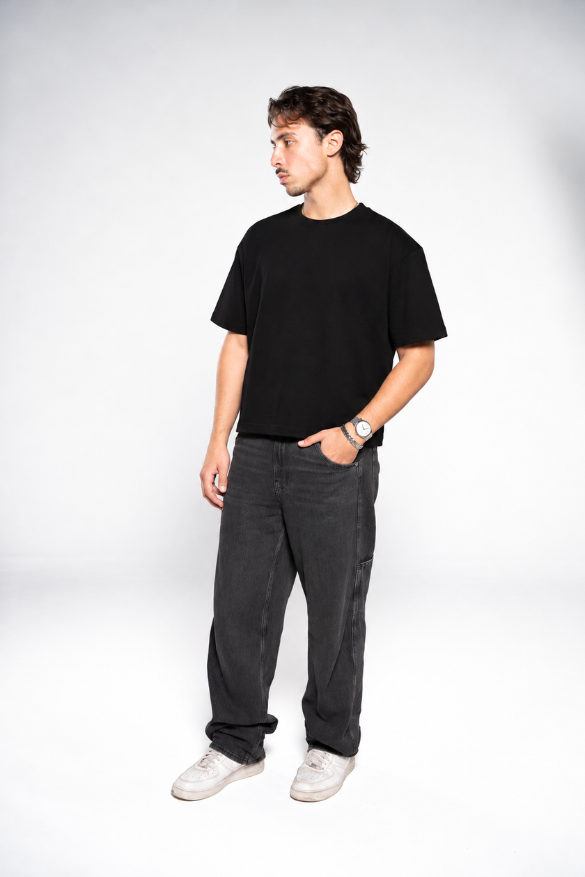 Ink Black Boxy T-Shirt