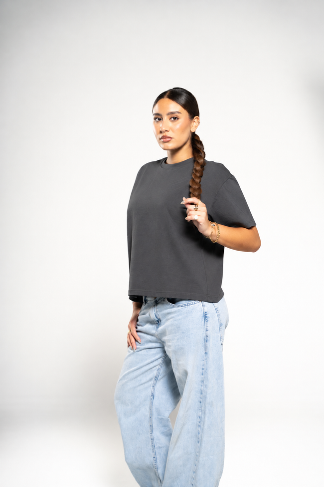Iron Grey Boxy T-Shirt
