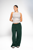 Basil Green Wide-Leg SweatPants